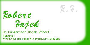 robert hajek business card
