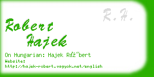 robert hajek business card